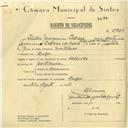 Registo de velocípede com o nº 5959, em nome de Ilídio Joaquim Pedroso, morador em Anços.