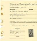 Registo de matricula de carroceiro em nome de Jerónimo Francisco Perdigão, morador em Belas, com o nº de inscrição 1837.