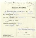 Registo de velocípede de marca Lusitania, com o nº 8247, em nome de Pedro Fortunato de Oliveira Graça, morador em Eugaria.