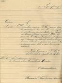 Ofício do Administrador do Bairro Central de Lisboa, Manuel Fernandes Coelho, ao Administrador do Concelho de Sintra, enviando uma carta precatoria contra Henrique Nuno de Sousa, tutor de João de Sousa Posser, herdeiro de D. Maria Gertrudes d'Ascenção Araújo, residente em Queluz.