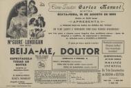 Programa do filme "Oito Vidas por um Titulo" com a participação de Valerie Hobson, Dennis Price, Joan Greenwood e Alec Guinness.