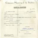 Registo de velocípede de marca Citifix, com o nº 5701, em nome de António dos Santos, morador em Sintra.