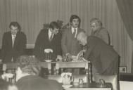 Tomada de posse do Brigadeiro Machado de Sousa como Presidente da Assembleia da Câmara Municipal de Sintra na Sala da Nau do Palácio Valenças.