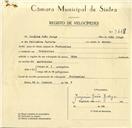Registo de velocípede de marca Rixe, com o nº 9668, em nome de Joaquim João Jorge, morador em Fontanelas.