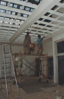 Obras de reconstrução na sala de Leitura da Biblioteca Municipal de Sintra no Palácio Valenças.