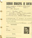Registo de matricula de cocheiro profissional em nome de João Marques, morador em Belas, com o nº de inscrição 835.
