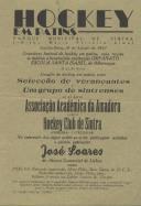 Programa do Grandioso Festival de Hóquei em Patins entre a Associação Académica da Amadora contra o Hóquei Clube de Sintra  a decorrer no Ringue Mário Ferreira Lima no Parque Municipal Dr. Oliveira Salazar em Sintra.