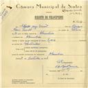 Registo de velocípede de marca Raio, com o nº 6033, em nome de Alfredo Jorge Simões, morador em Abrunheira.