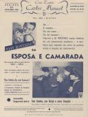 Programa do filme "Esposa e Camarada" com a participação de Joan Fontaine.