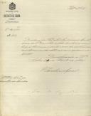 Ofício do Secretário Geral da 4ª Repartição do Governo Civil de Lisboa, Eduardo Segurado, ao Administrador do Concelho de Sintra, ordenando que seja enviada a conta corrente dos bilhetes de enterramento, relativo ao ano de 1884.