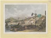 Macau, circa 1835, the Praia Grande looking towards Penha Hill.