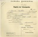 Registo de velocípede de marca Auto Moto, com o nº 508, em nome de Salvador Monteiro, morador em Alvarinhos.