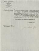 Circular dirigida ao presidente da Câmara Municipal de Belas proveniente de José António Lopes,  secretário geral do distrito administrativo, enviando a fórmula do juramento para as autoridades e empregados.