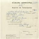 Registo de velocípede de marca Mourão, com o nº 4430, em nome de António Manuel Monteiro Lopes, morador em Sabugo.