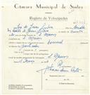 Registo de velocípede de marca Nacional, com o nº 8701, em nome de José de Jesus Lisboa, morador em S. Marcos.