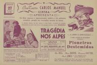 Programa do filme "Tragédia nos Alpes" com a participação de Anna Lee, Gilbert Roland e Warren Douglas.