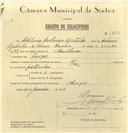 Registo de velocípede com o nº 6812, em nome de Adelino António Agostinho, morador em Anços.