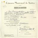 Registo de velocípede de marca Pombal, com o nº 5811, em nome de José Paramos da Silva, morador em Rio de Mouro.