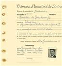 Registo de matricula de carroceiro em nome de Arnaldo de Jesus Araújo, morador na Idanha, com o nº de inscrição 1783.