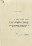 Registo de velocípede de marca Vilar - tipo Monotrave com motor, com o nº 5985, em nome de António dos Santos, morador em Avª Heliodoro Salgado, Sintra.