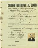 Registo de matricula de velocipedista em nome de Manuel Antunes Júnior, morador em Aruil de Baixo, com o nº de inscrição 1638.