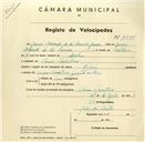 Registo de velocípede com o nº 3205, em nome de Jaime Eduardo de Sá Simões, morador em Mem Martins.