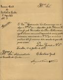 Circular do Secretário Geral do Governo Civil de Lisboa, Augusto Ferreira Novais, ao Administrador do Concelho de Sintra, informando que o silvicultor Júlio Maria Viana, foi encarregado de um a comissão especial de serviço público.