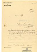 Ampliação de casa em Belas em nome de Marcel Louis Meunier com o Processo OB nº 296/1925, com a licença de construção nº 182 de 04/07/1925.