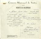 Registo de velocípede de marca Famel com motor Vitória, com o nº 8822, em nome de António Gomes Soares, Rio de Sapos.morador em 
