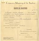 Registo de velocípede de marca Vilar com motor Cuciolo, com o nº 7402, em nome de Francisco António Domingos, morador em Lameiras.