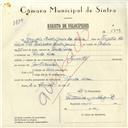 Registo de velocípede de marca Favorite, com o nº 5798, em nome de Emídio Rodrigues da Silva, morador em Venda Seca.