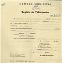 Registo de velocípede de marca Cicles R.P., com o nº 2550, em nome de Francisco de Oliveira Figueiredo, morador em Vila Verde.