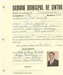 Registo de matricula de velocipedista em nome de Francisco João Fidalgo, morador em Carne Assada, com o nº de inscrição 1979.