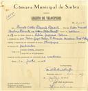 Registo de velocípede de marca Olimpique, com o nº 7159, em nome de Fausto Vítor [Lorente], morador em Belas.