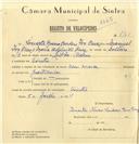 Registo de velocípede com o nº 7165, em nome de Duarte Nuno Cardoso Ivo Cruz, morador em Sintra.