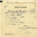 Registo de velocípede de marca Aprilia, com o nº 5979, em nome de Francisco José Araújo Rebelo Andrade, morador em Colares.