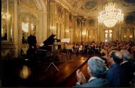 Concerto de Maria João Pires, Augustin Dumay, Gérard Caussé, Ariane Granjon e Jian Wang durante o Festival de Musica de Sintra, na sala da música do Palácio Nacional de Queluz.