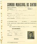 Registo de matricula de cocheiro profissional em nome de Alfredo da Silva Justino, morador em Vale de Lobos, com o nº de inscrição 691.