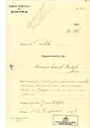 Construção de um barracão em Janas em nome de Domingos Manuel Bordalo, com o Processo OB nº 212/1923, com a licença de construção nº 151 de 07/05/1923.