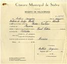 Registo de velocípede de marca Famel Vitória, com o nº 10105, em nome de António Joaquim, morador em Maceira.