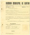 Registo de matricula de carroceiro 2 ou mais animais em nome de Horácio de Jesus, morador no Cacém de Cima, com o nº de inscrição 1597.