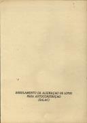 Regulamento da Alienação de Lotes para Auto-construção.
