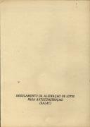 Regulamento da Alienação de Lotes para Auto-construção.