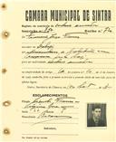 Registo de matricula de cocheiro amador em nome de Francisco Jorge Franco, morador em A-da-Beja, com o nº de inscrição 750.