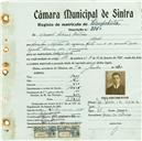 Registo de matricula de velocipedista em nome de Manuel Elacio Betriano, morador em Mercês, com o nº de inscrição 391.