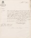 Ofício do Secretário Geral do Governo Civil de Lisboa, ao Administrador do Concelho de Sintra, pedindo que sejam remetidos os mapas de receita e despesa, efetuada em 1884, pela Câmara Municipal e Juntas de Paróquia.