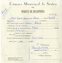 Registo de velocípede de marca Ibérica, com o nº 5117, em nome de Maria Augusta Marques de Almeida, moradora em Rio de Mouro.