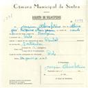 Registo de velocípede de marca Pombal, com o nº 5599, em nome de Joaquim Albino Catarino, morador em Ral.