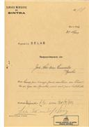 Reconstrução de moradia em Agualva em nome de José Alves Dias Guimarães, com o Processo nº OB 131/1922, com a licença de construção nº 96 de 30/03/1922.