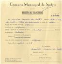 Registo de velocípede de marca Pombal, com o nº 7896, em nome de Amílcar Saraiva dos Santos, morador em Nafarros.